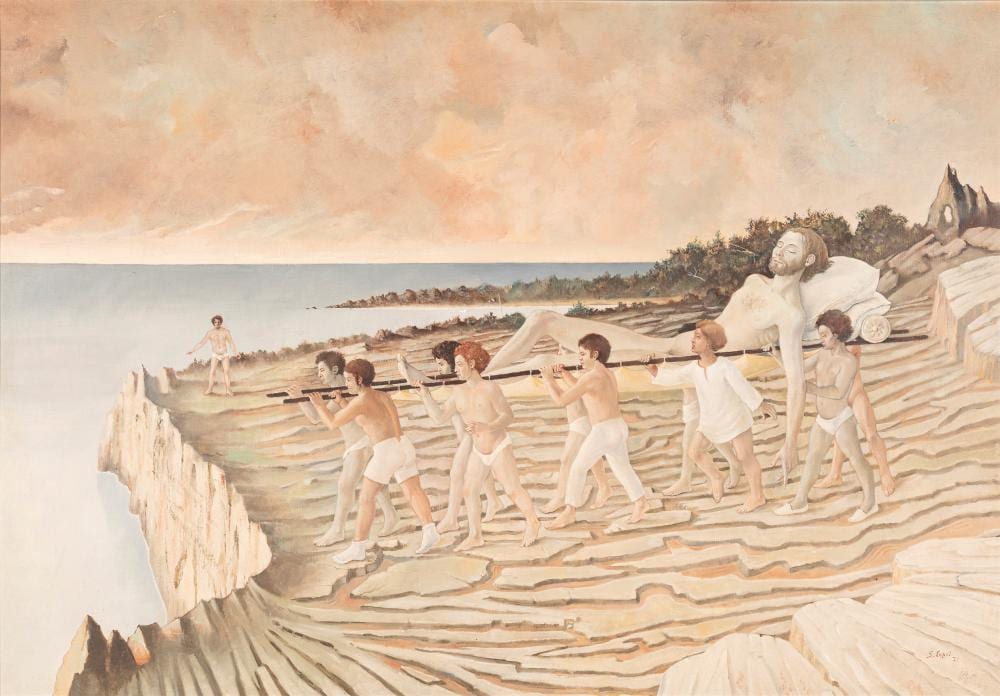 Stanislao Lepri comparable auction result: stanislao lepri roma 1905 parigi 1980 funerals 1972