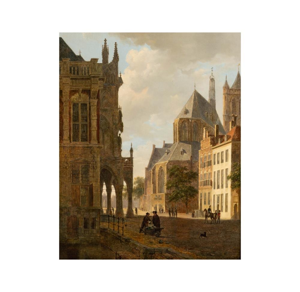 Bartholomeus Johannes van Hove comparable auction result: bartholomeus johannes van hove 1790 1880 town scene