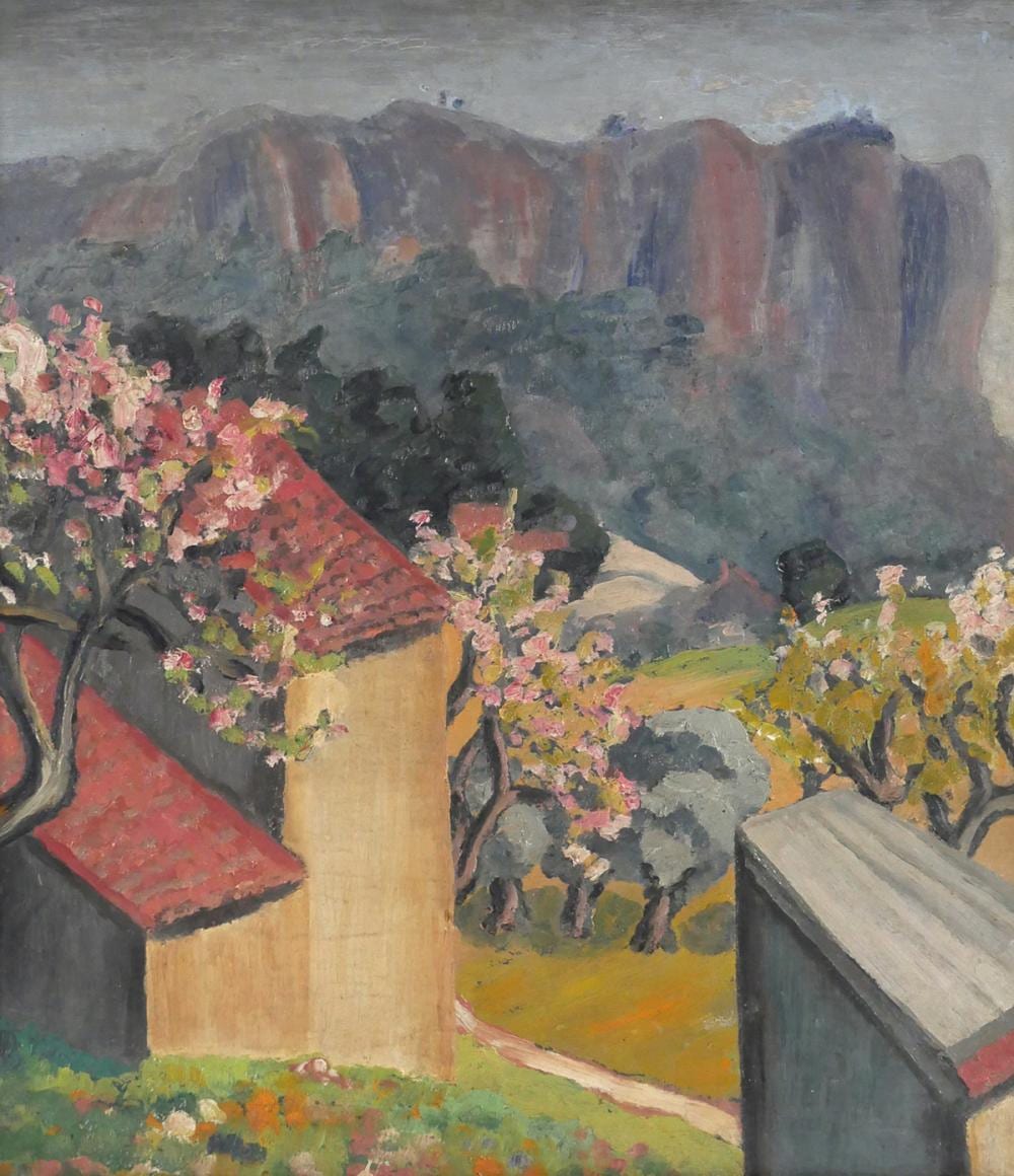 Cedric Morris comparable auction result: cedric morris landscape painting