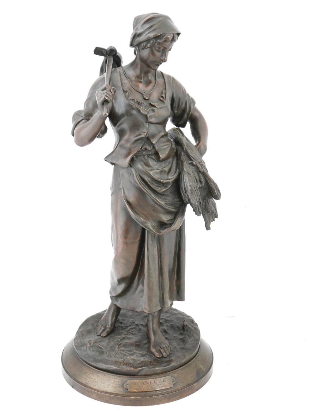 ANTIQUE FRENCH EUGENE AIZELIN BRONZE SCULPTURE sold by Antique Arena Inc, lot 261 — auction record photograph
