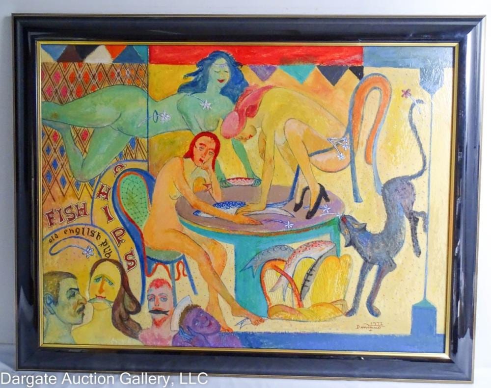 frank dininno oil on board abstract · Dargate Auction Galleries · 2024-12-01 Frank Dininno comparable auction result: frank dininno oil on board abstract