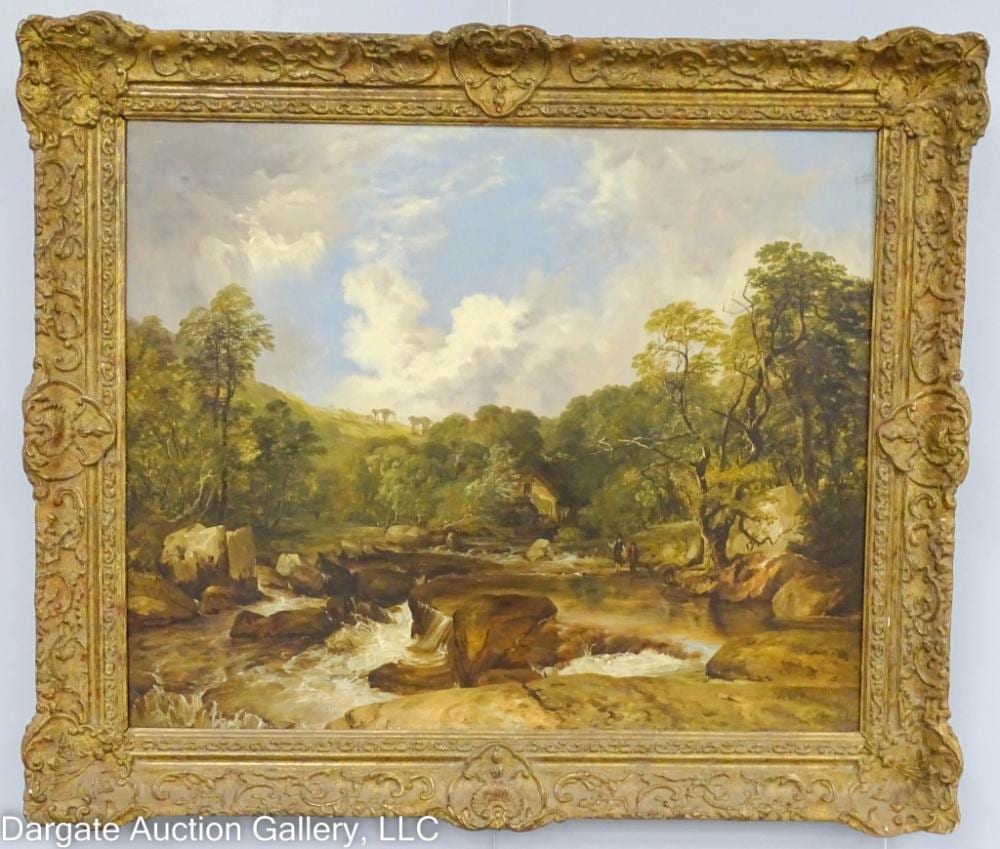 Frederick Richard Lee comparable auction result: frederick richard lee oil on canvas rocky stream