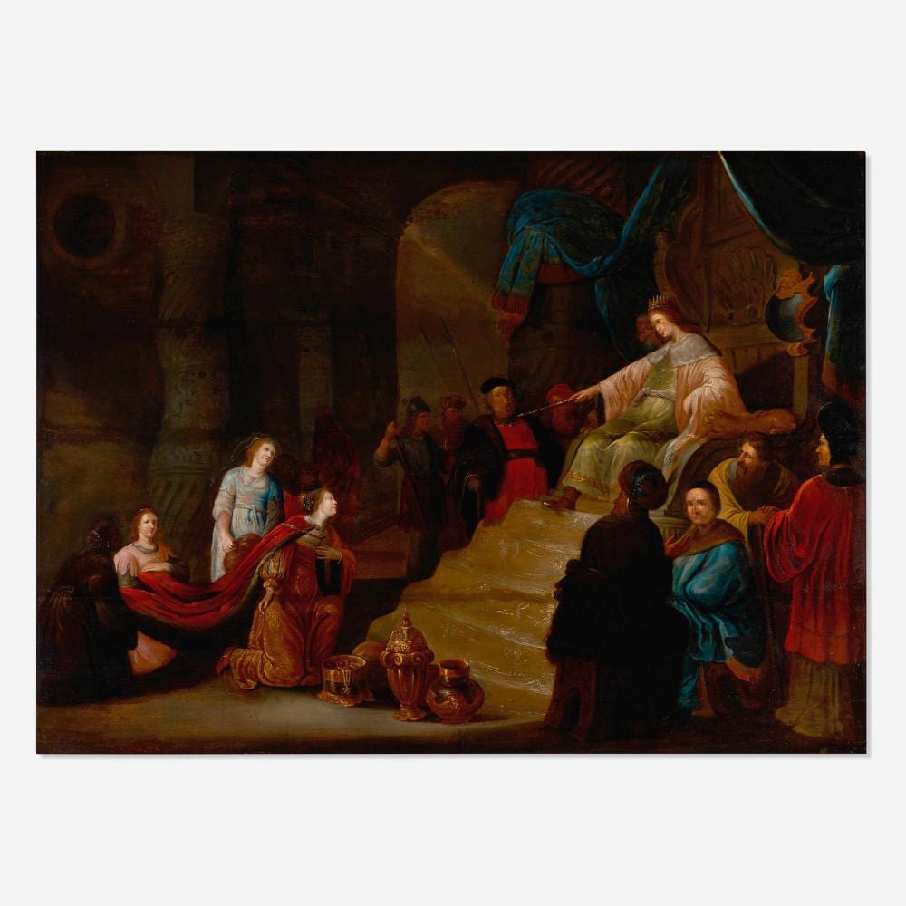 Jacob Willemsz. de Wet comparable auction result: jacob willemsz de wet attribution the queen of sheba before king solomon