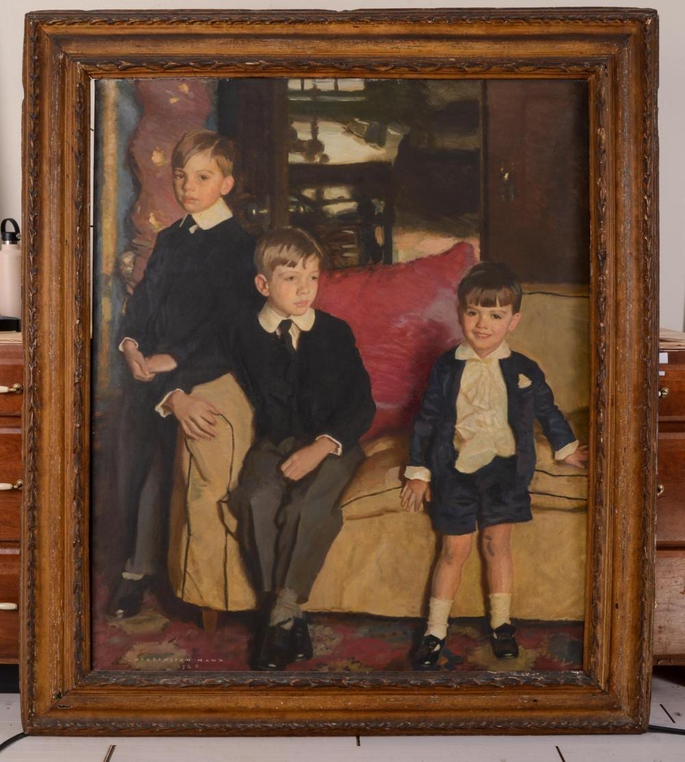Harrington Mann comparable auction result: harrington mann glasgow 1864 1937 portrait of three boys