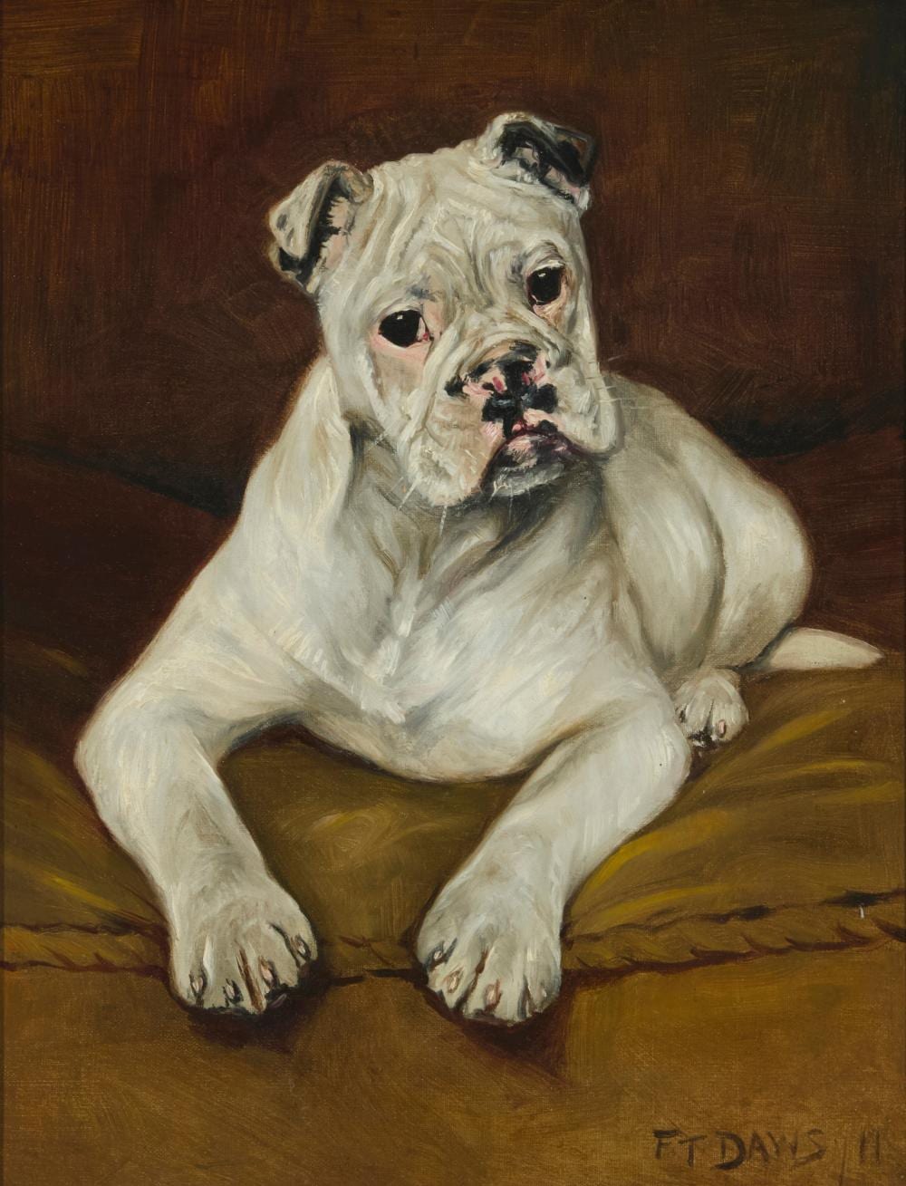 Frederick Thomas Daws comparable auction result: frederick thomas daws 1878 1956 a boxer puppy 1911