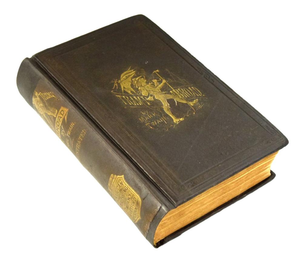 Auction comp thumbnail for Antique Book Late 19th Century Mark Twain A Tramp Abroad First Edition (Sofe Design Auctions, Lot 6501)