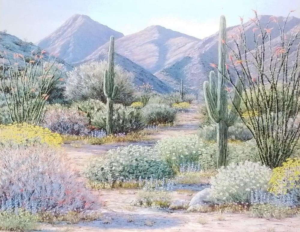 Linda Lee comparable auction result: linda lee beauty of granite pass giclee on board