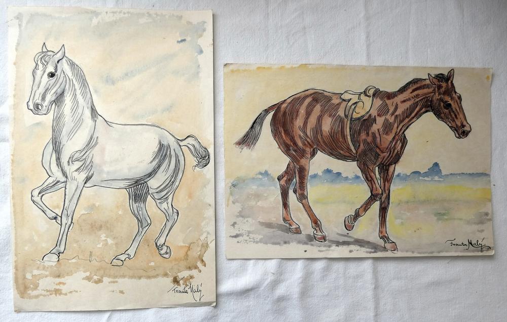 frantisek maly 1900 1980 czech artist 2 watercolor pencil ink horse drawings signed · The Bidder · 2024-12-26 Frantisek Maly comparable auction result: frantisek maly 1900 1980 czech artist 2 watercolor pencil ink horse drawings signed