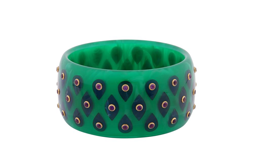 Mark Davis comparable auction result: mark davis l an amethyst and bakelite bangle