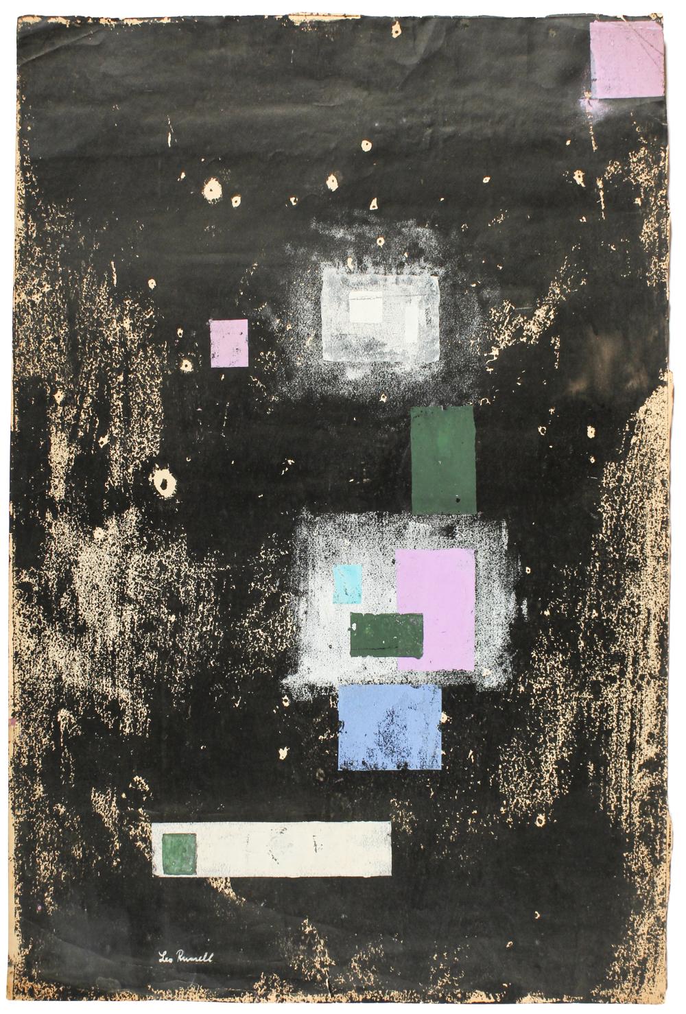 Leo Russell comparable auction result: leo russell american 1917 1985 large abstract mixed media painting