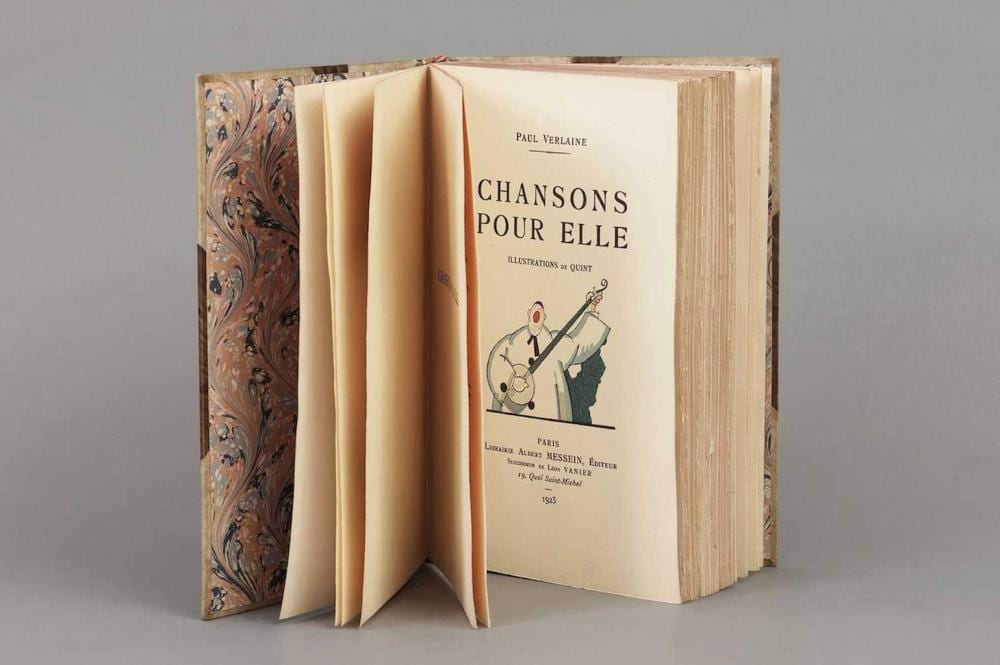 Paul Verlaine comparable auction result: paul verlaine chansons pour elle