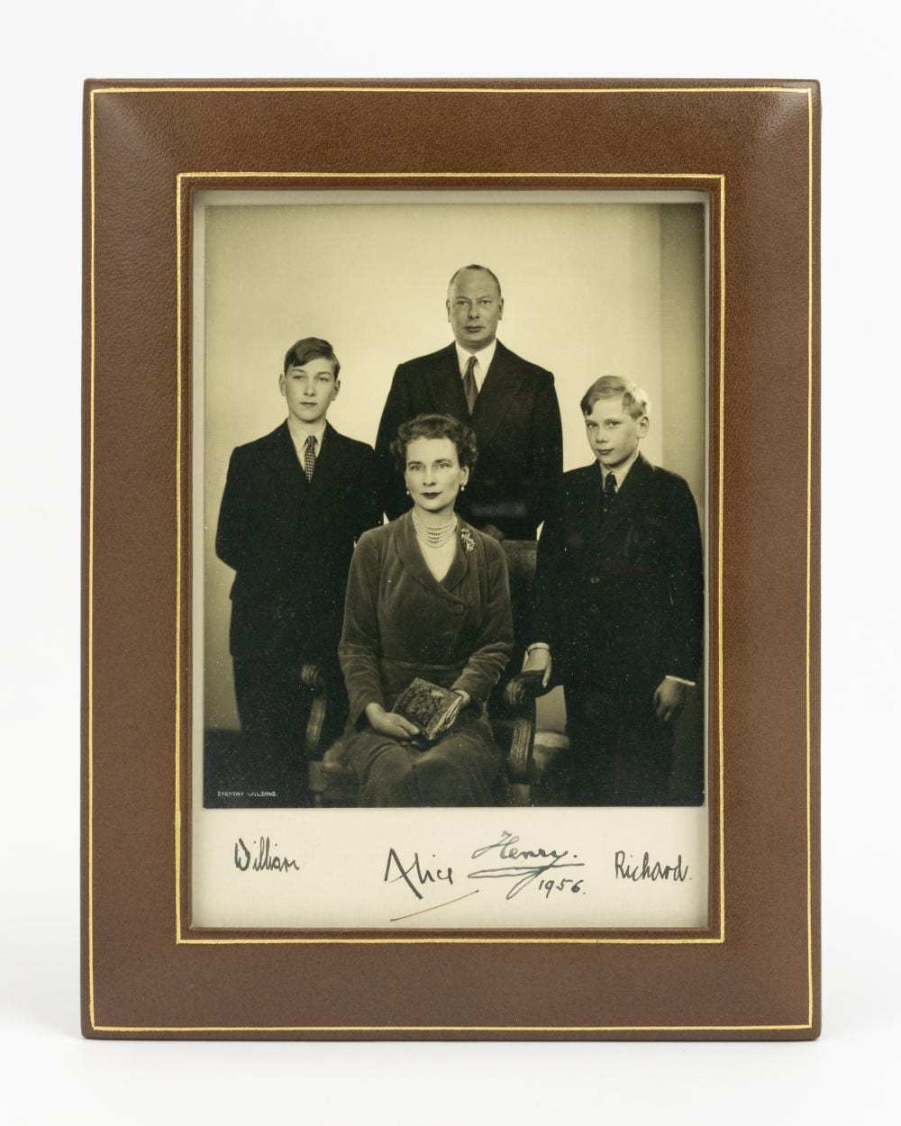 Dorothy Wilding comparable auction result: prince henry duke of gloucester and family signed portrait by dorothy wilding