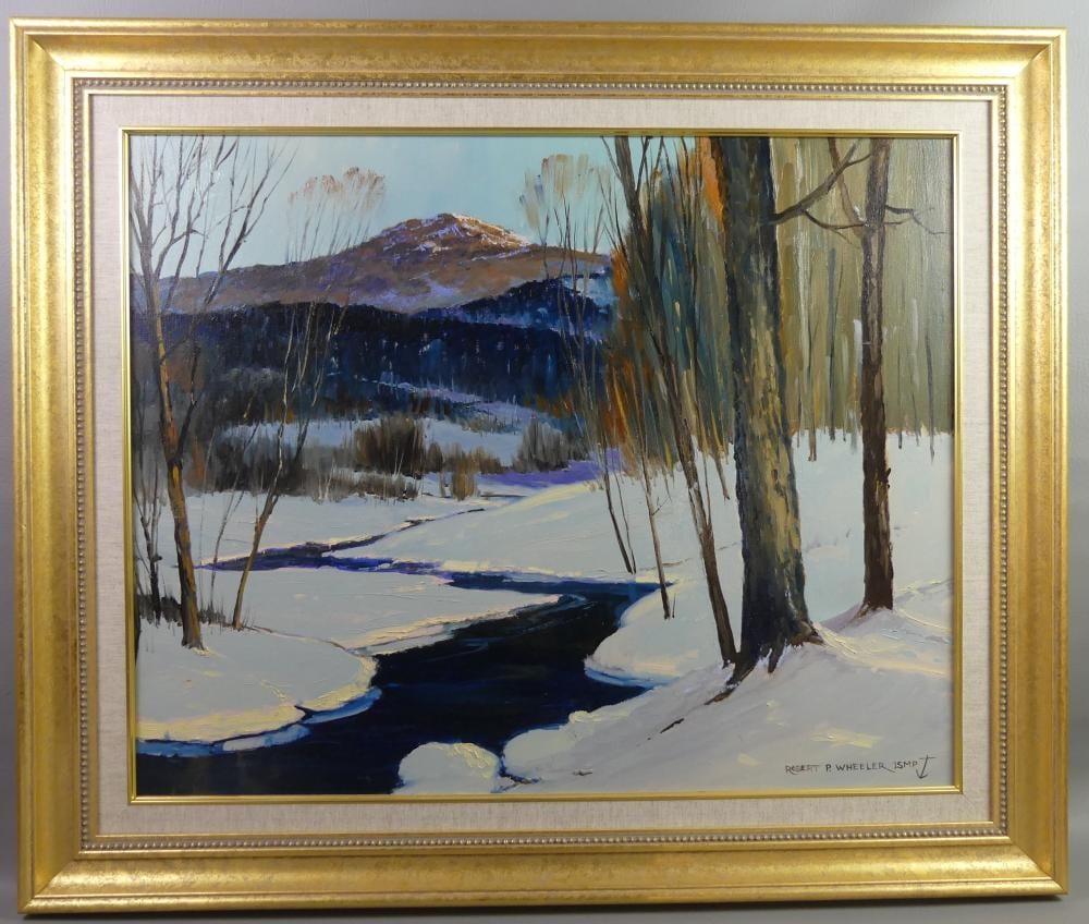 Robert Wheeler comparable auction result: robert wheeler winter landscape painting