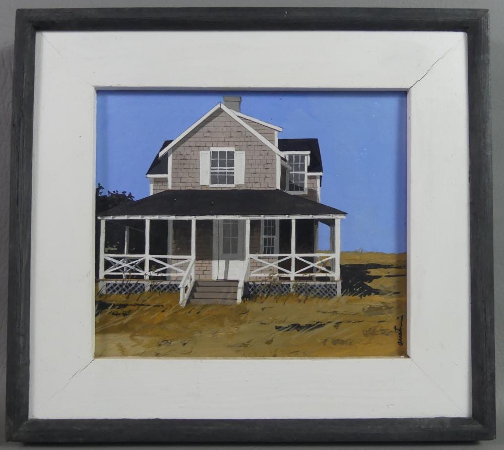 John Austin comparable auction result: john austin painting nantucket cottage