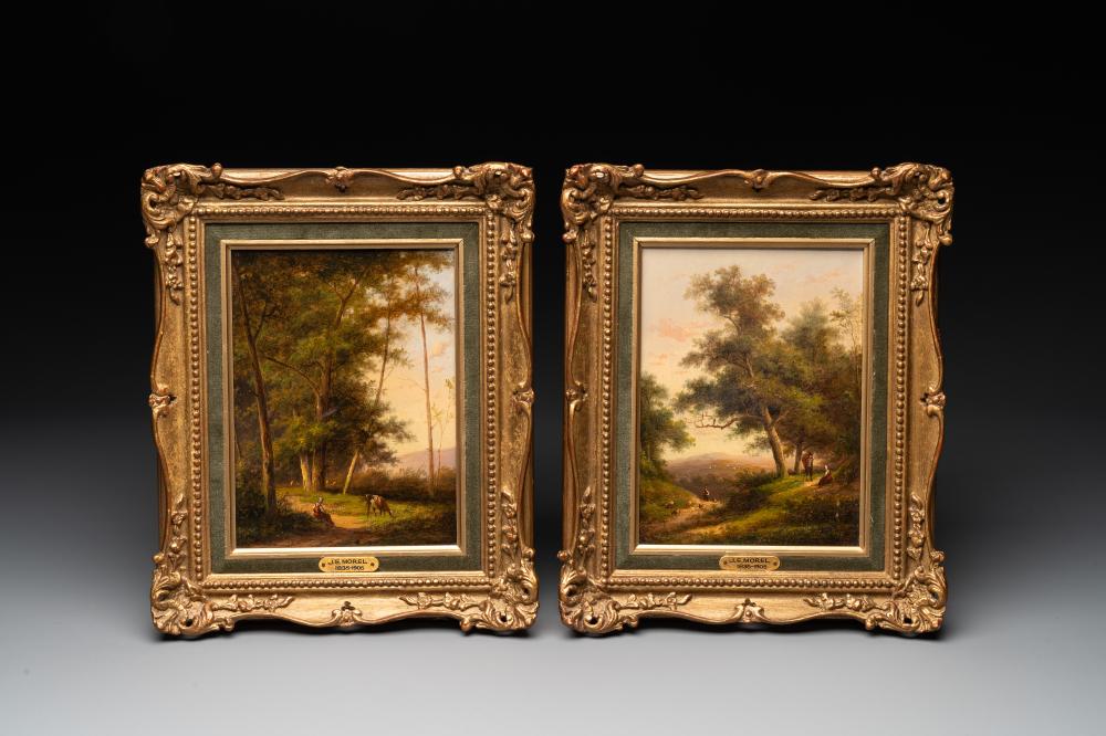 Jan Evert (1769) Morel comparable auction result: jan evert morel ii 1835 1905 two animated landscapes oil on panel both signed