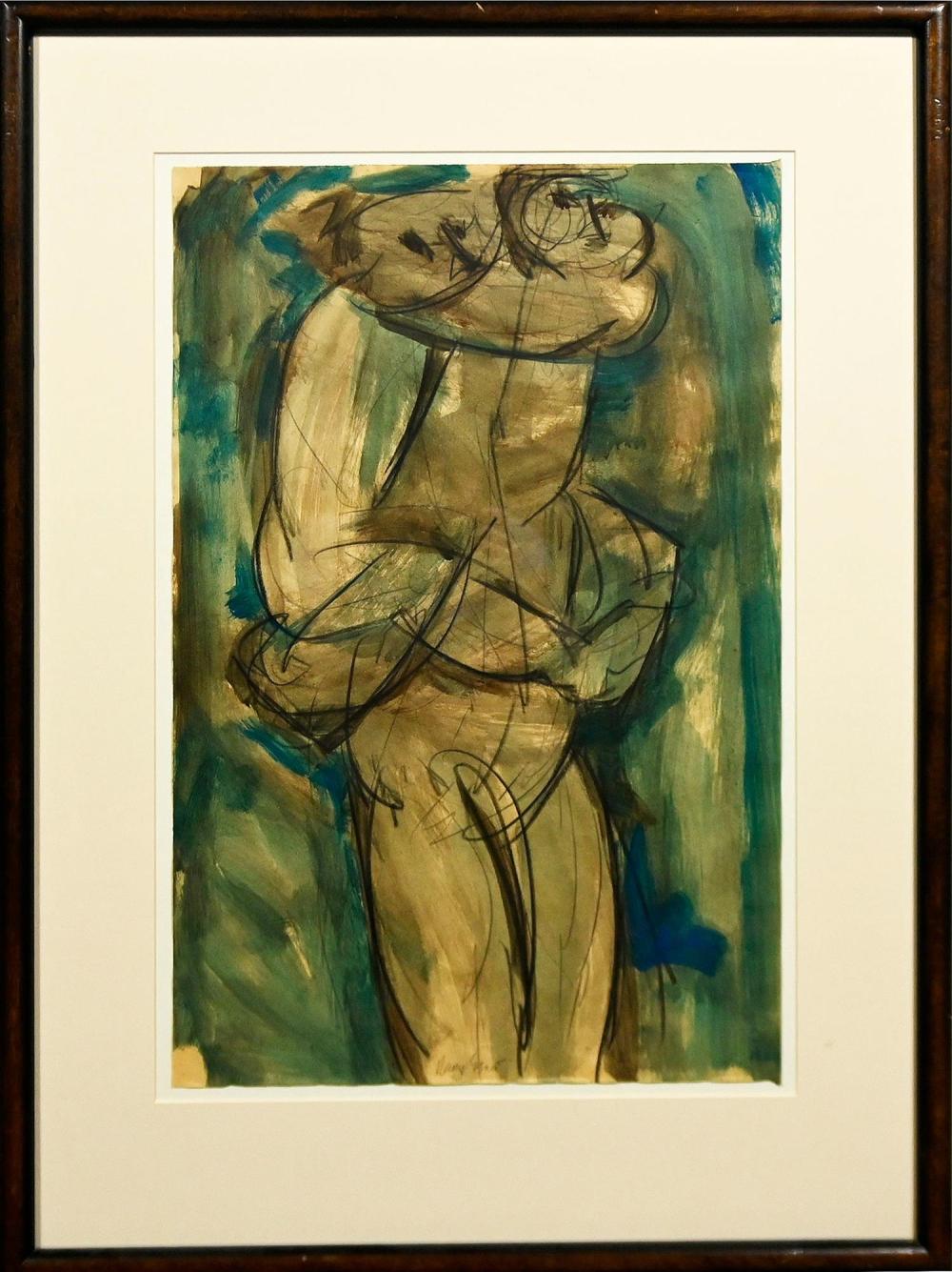 nancy grant c 1911 1998 embracing figures crayon ink and wash on paper 64 5 x 41 5cm · Leonard Joel · 2024-11-28 Nancy Grant comparable auction result: nancy grant c 1911 1998 embracing figures crayon ink and wash on paper 64 5 x 41 5cm