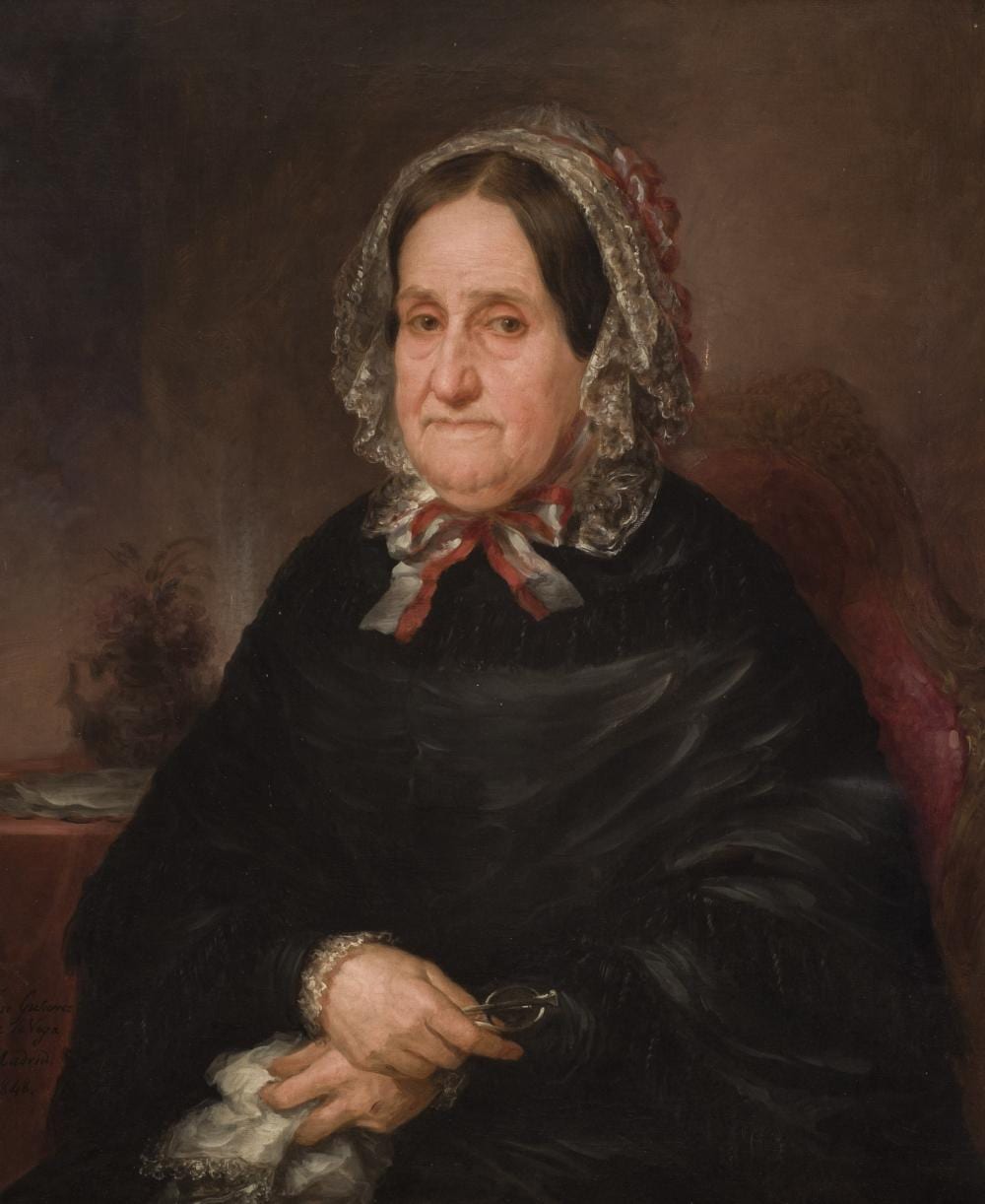 Jose Gutierrez de la Vega comparable auction result: portrait of an old woman