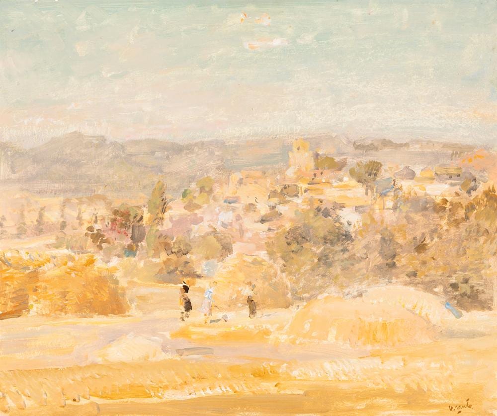 juli n grau santos canfranc huesca 1937 the threshing oil on t blex signed in the lower right corner · Setdart Auction House · 2024-12-12 Julián Grau Santos comparable auction result: juli n grau santos canfranc huesca 1937 the threshing oil on t blex signed in the lower right corner