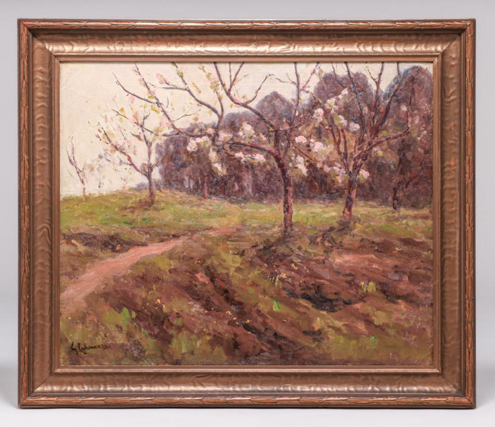 Giuseppe Cadenasso comparable auction result: giuseppe cadenasso 1858 1918 california trees in bloom c1911