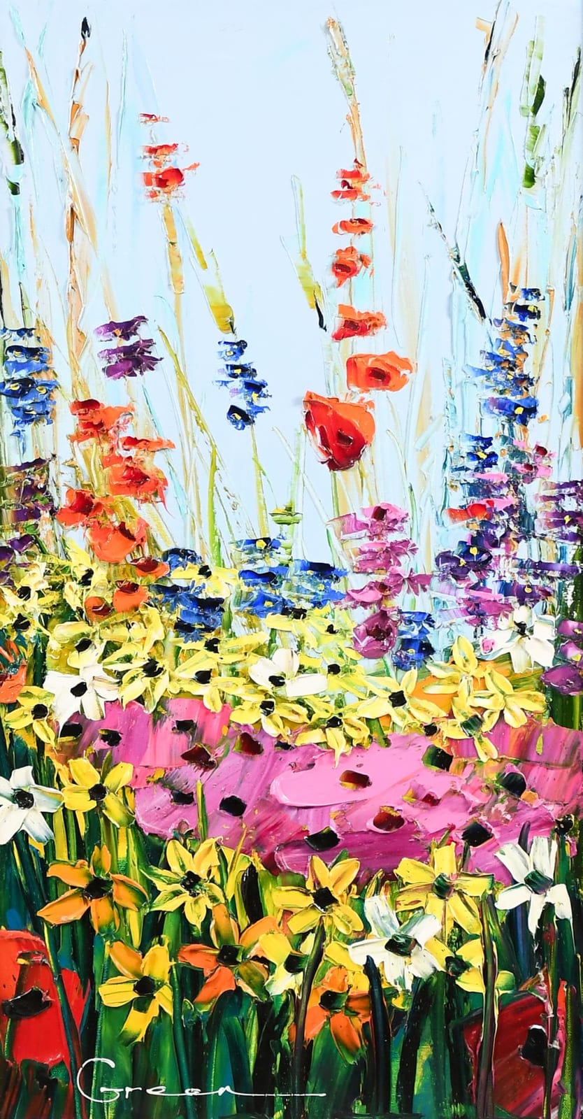 Maya Green comparable auction result: maya green original painting finding peace