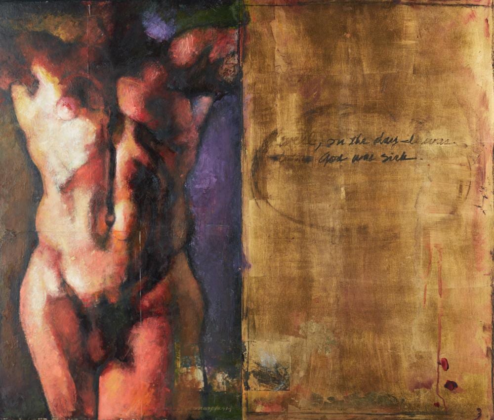 James George Morphesis comparable auction result: jim morphesis american b 1948 for cesar vallejo 1992 mixed media on double paired wood panels 30 x 36in 76 x 91 5cm