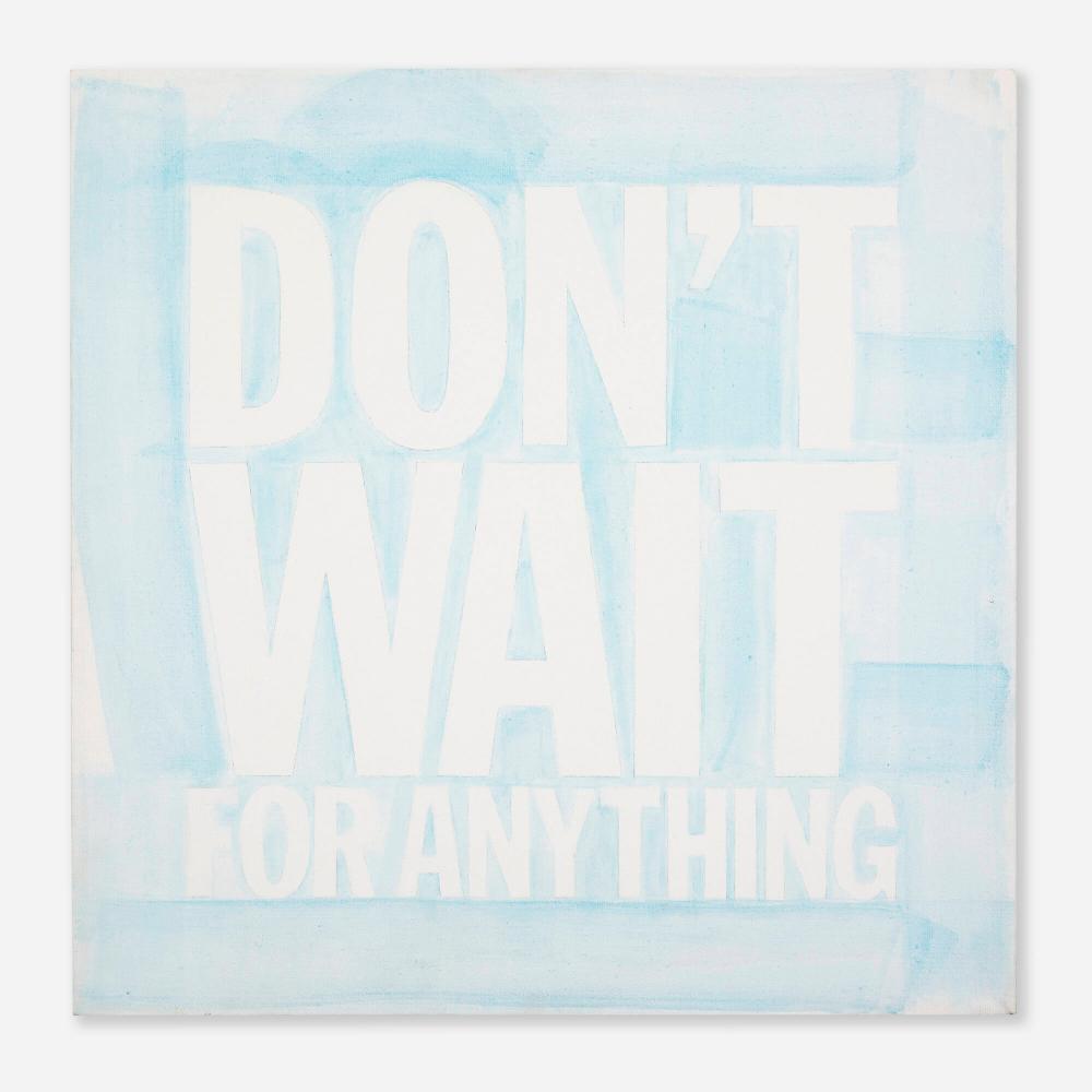 John Giorno comparable auction result: john giorno don t wait for anything