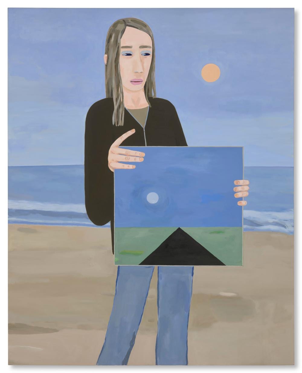 Brian Calvin comparable auction result: brian calvin b 1969 over and over again acrylic on canvas 59 7 8 x 48