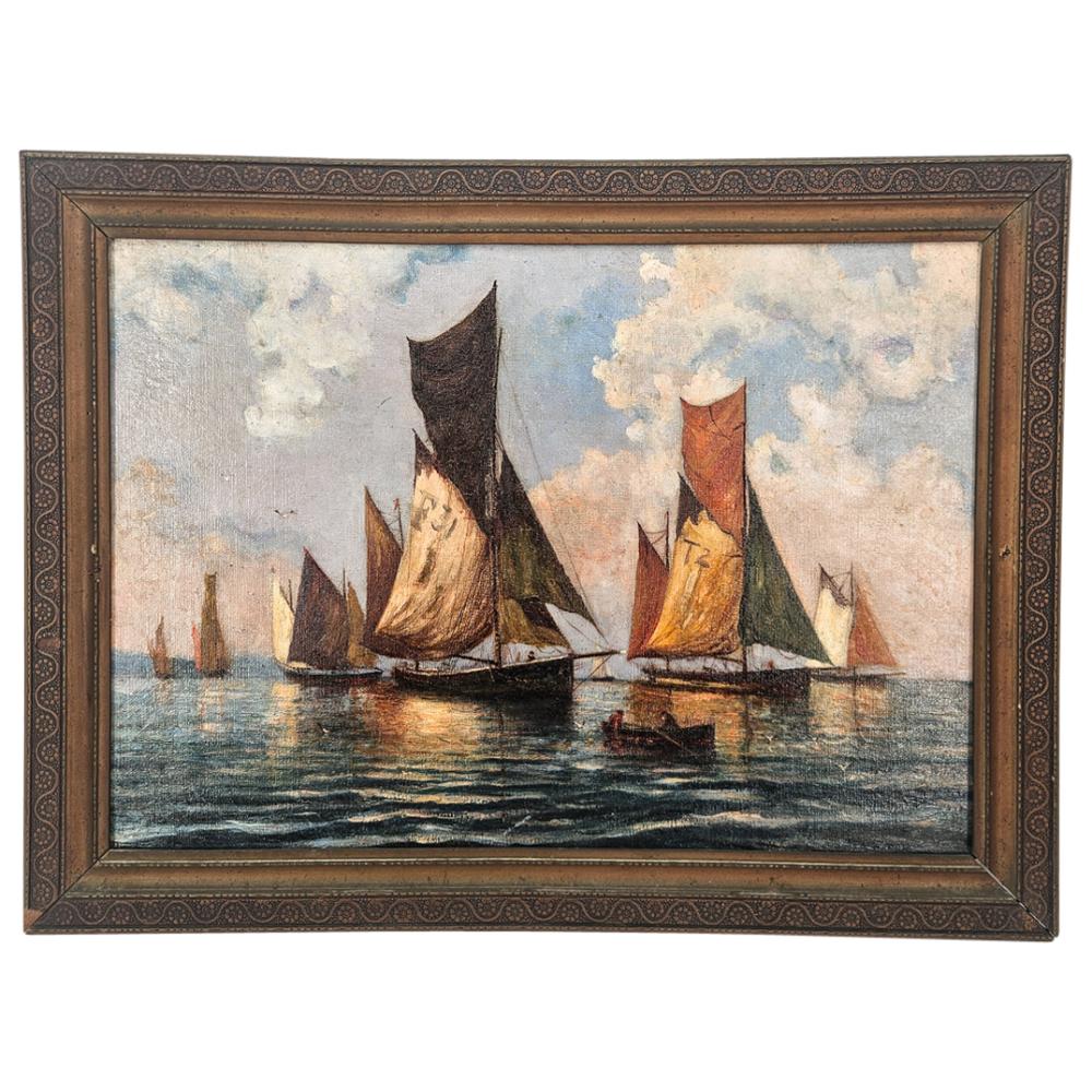 Thomas Pollock Anshutz comparable auction result: thomas pollock anshutz american 1851 1912 oil on canvas schooner painting