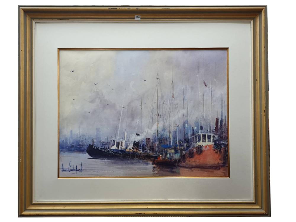 alvaro castagnet born 1954 harbour scene watercolour · Kim's Auction · 2024-12-08 Alvaro Castagnet comparable auction result: alvaro castagnet born 1954 harbour scene watercolour