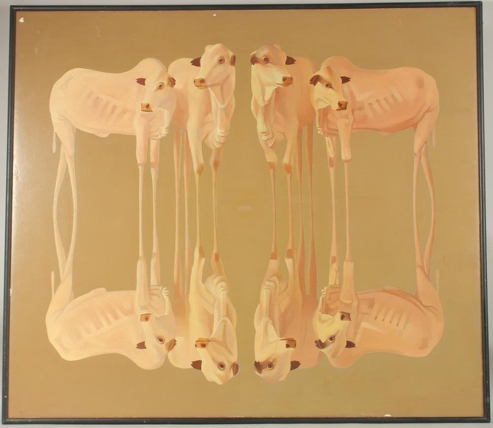 Peter VonArtens comparable auction result: peter von artens 1937 2003 argentinian reflection oil on canvas inscribed and signed 34 x 39