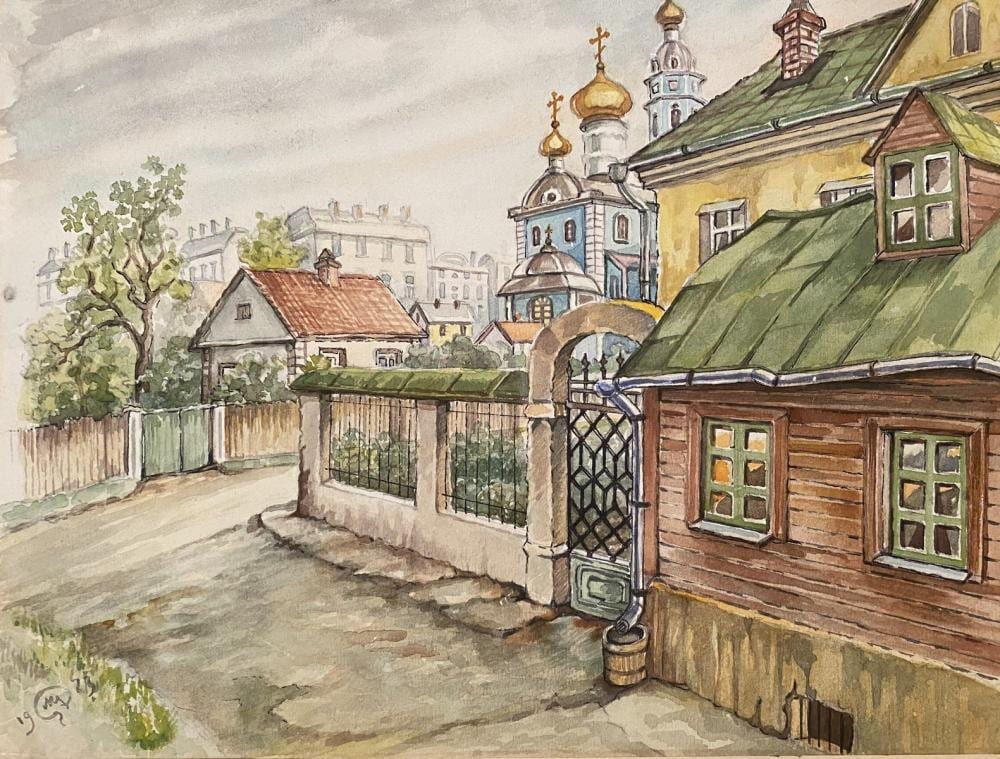 Mstislav Valerianovic Dobuzinskij comparable auction result: mstislav valerianovic dobuzinskij 1875 1957 attribu vue de riga 1923