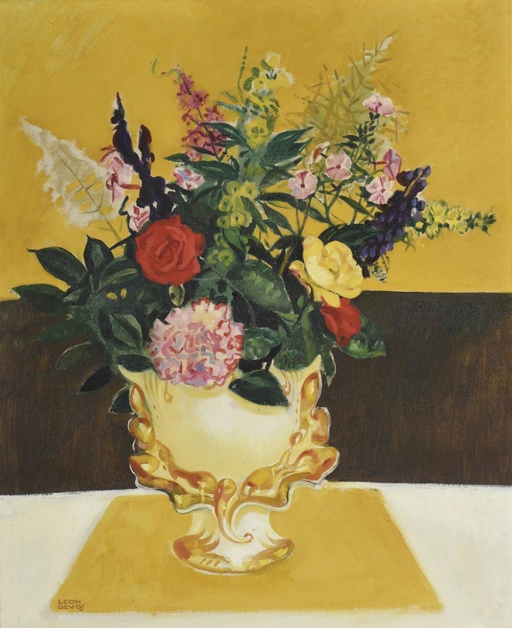 Léon Devos comparable auction result: l on devos 1897 1974 fleurs de mon jardin