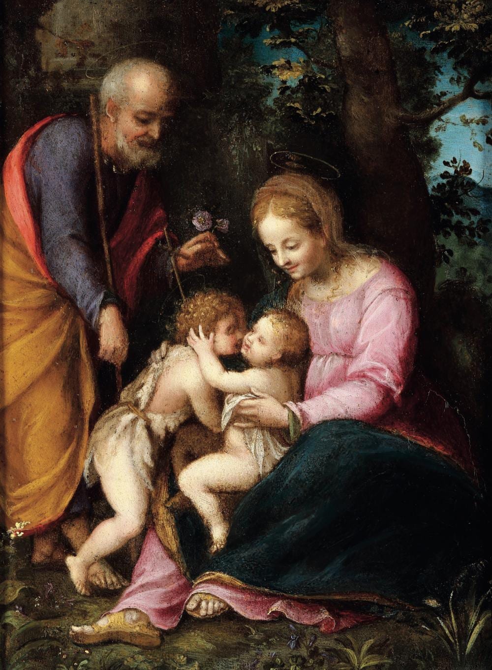 Aurelio Luini comparable auction result: aurelio luini 1530 milano 1593 milano sacra famiglia