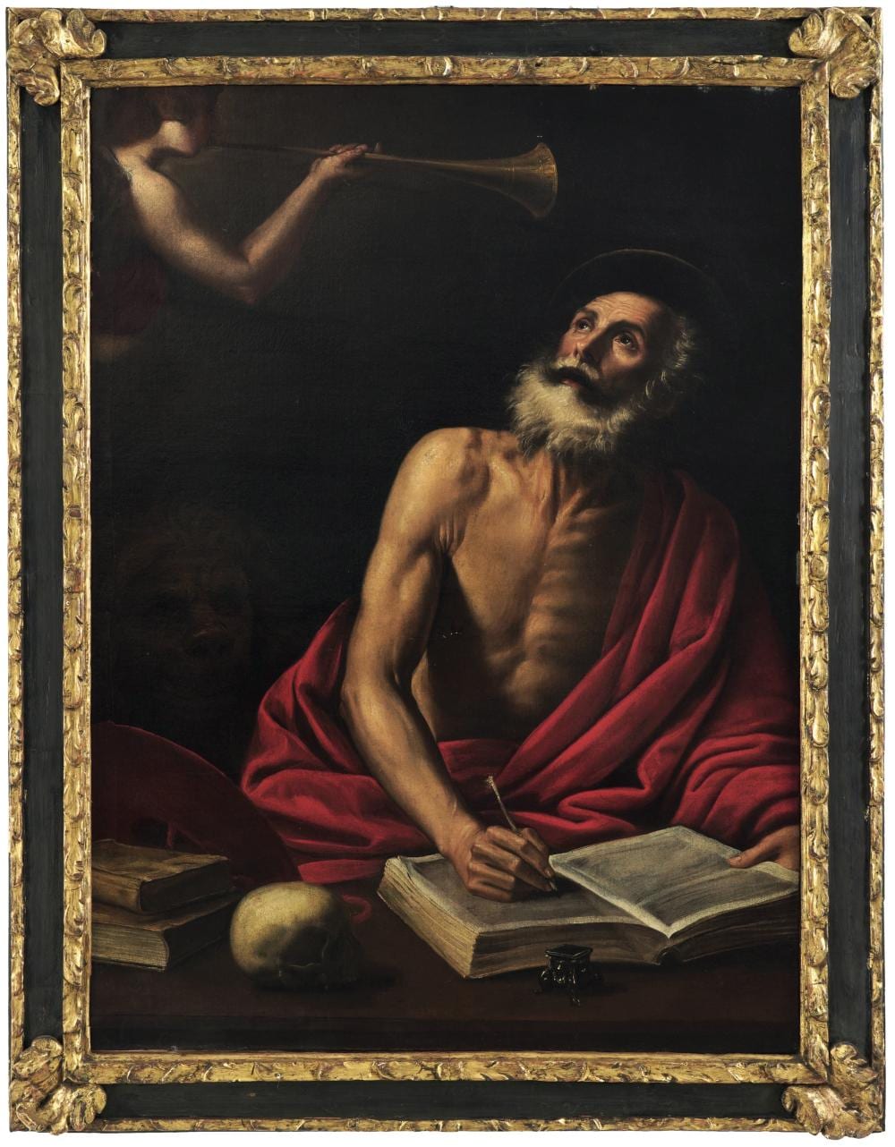 Giuseppe Vermiglio comparable auction result: giuseppe vermiglio 1585 ca milano post 1635 san gerolamo e l angelo del giudizio