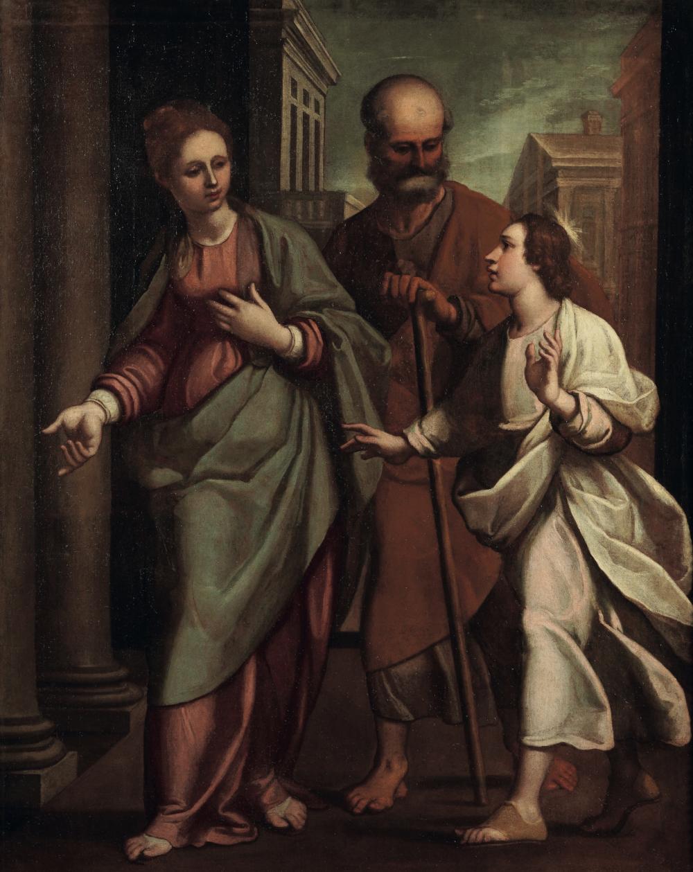 Bernardo Castello comparable auction result: bernardo castello 1557 genova 1629 genova sacra famiglia alle porte del tempio