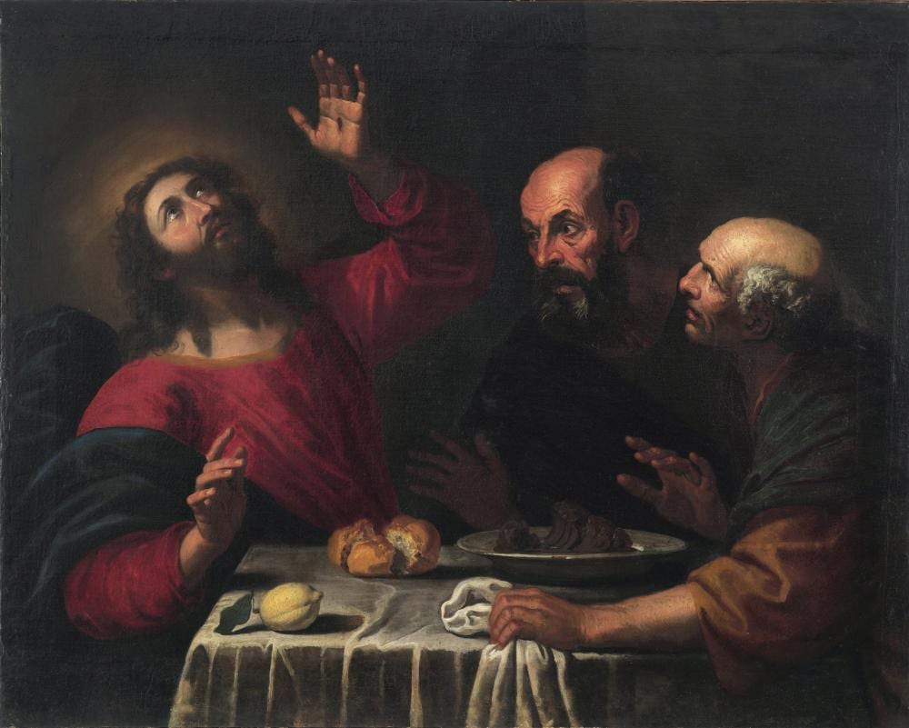 Giovanni Battista Merano comparable auction result: giovanni battista merano 1632 genova 1698 piacenza cena di emmaus