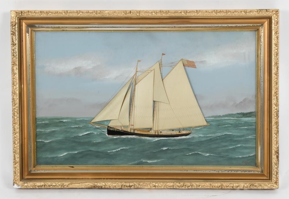 Thomas Willis comparable auction result: thomas willis 1850 1925 oil and silk embroidery
