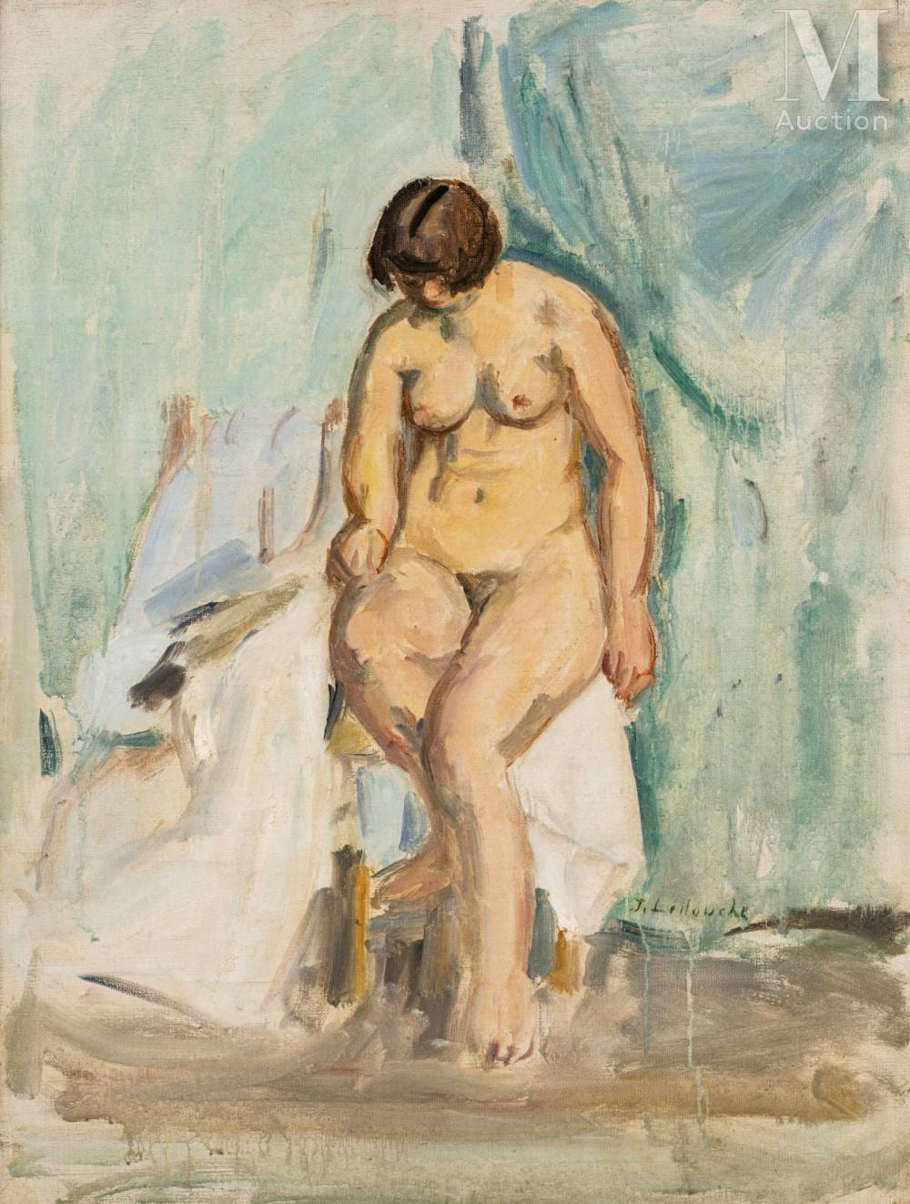 Jules Lellouche comparable auction result: jules lellouche monastir 1903 paris 1963 nu feminin