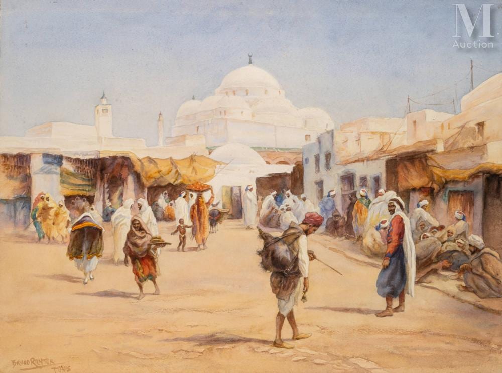 bruno richter halle 1872 1937 tunis · Millon & Associes · 2024-12-18 Bruno Richter comparable auction result: bruno richter halle 1872 1937 tunis