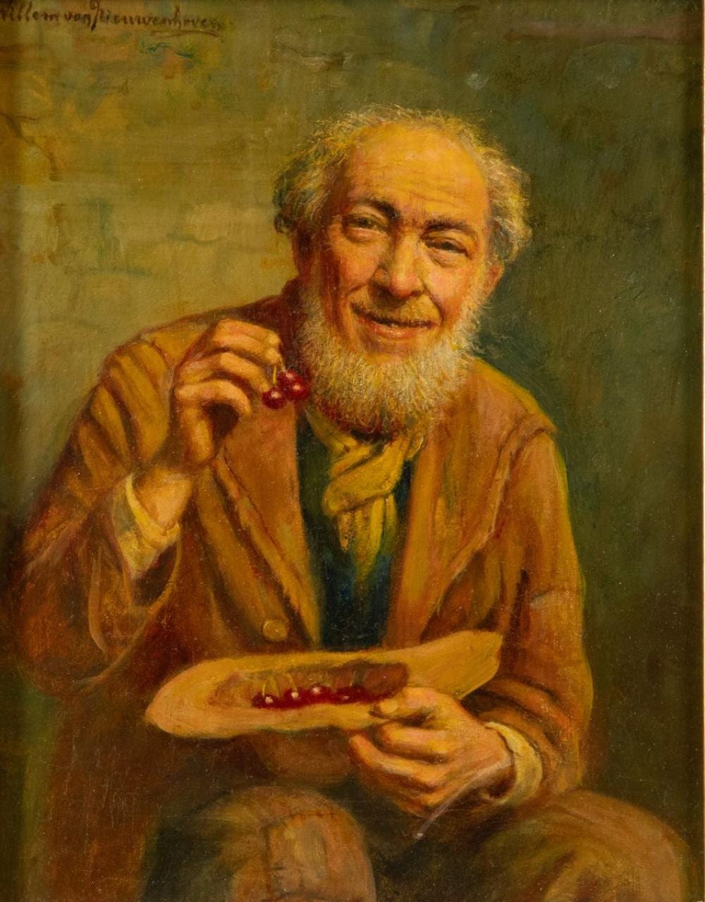 Willem van Nieuwenhoven comparable auction result: willem van nieuwenhoven 1879 1973 oude man met kersen