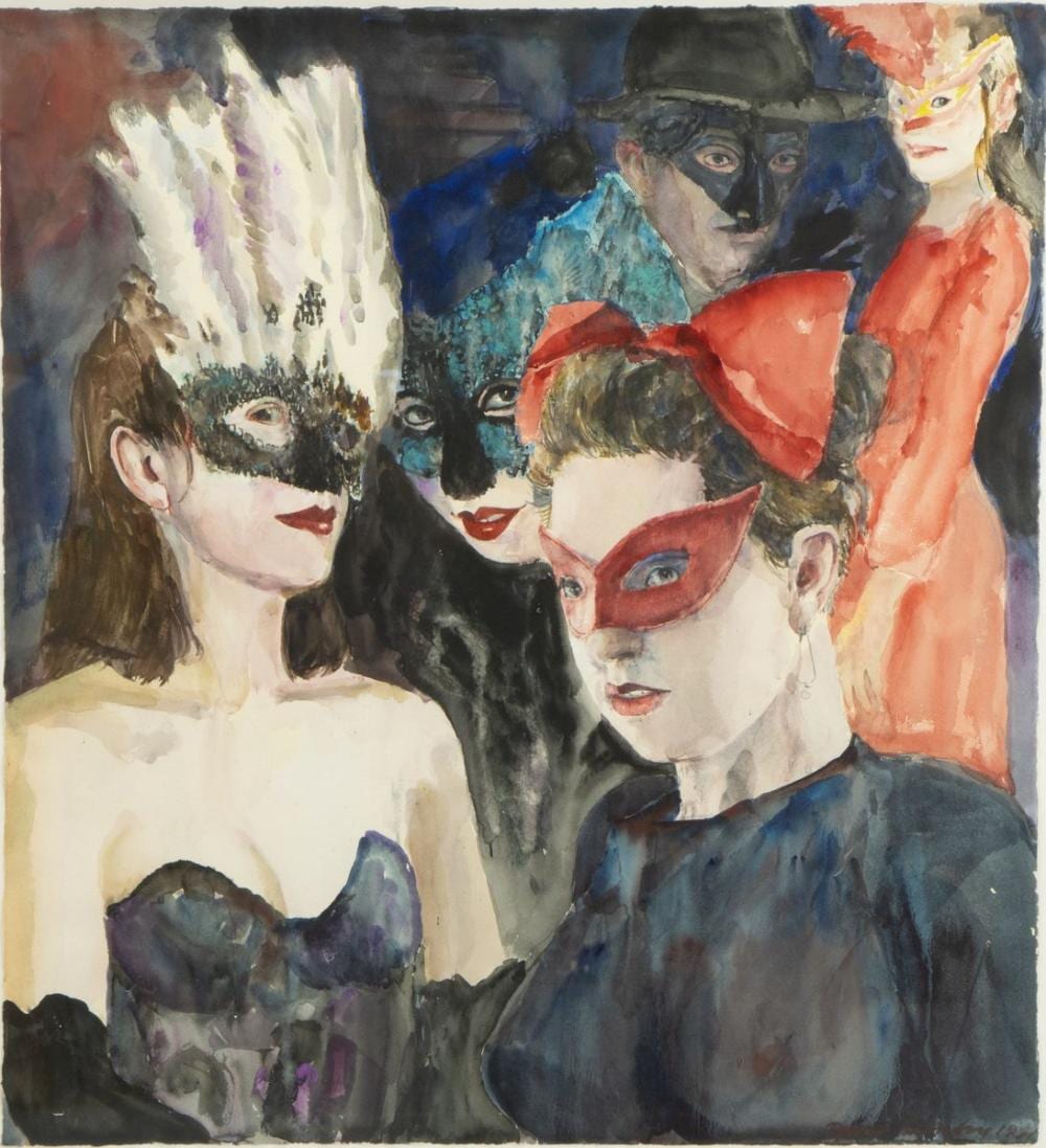David Remfry comparable auction result: david remfry 1942 from the safety of our masks