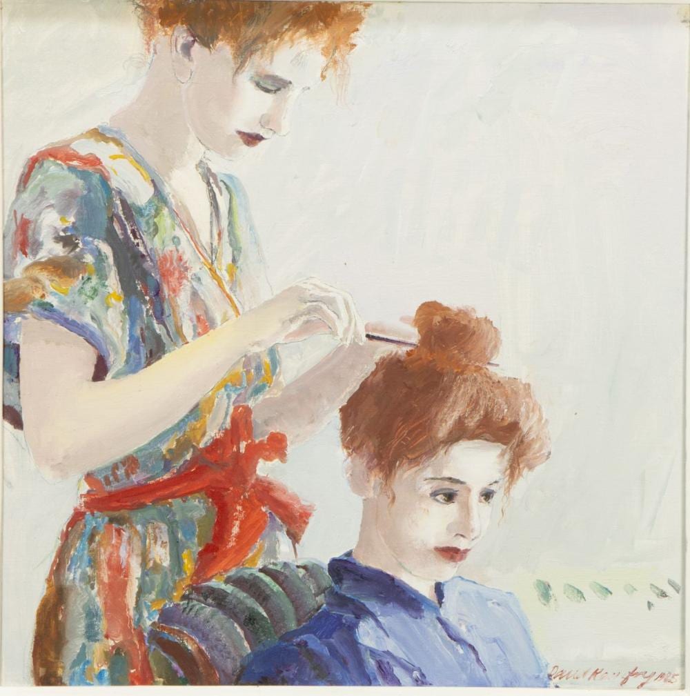 David Remfry comparable auction result: david remfry 1942 bij de kapper