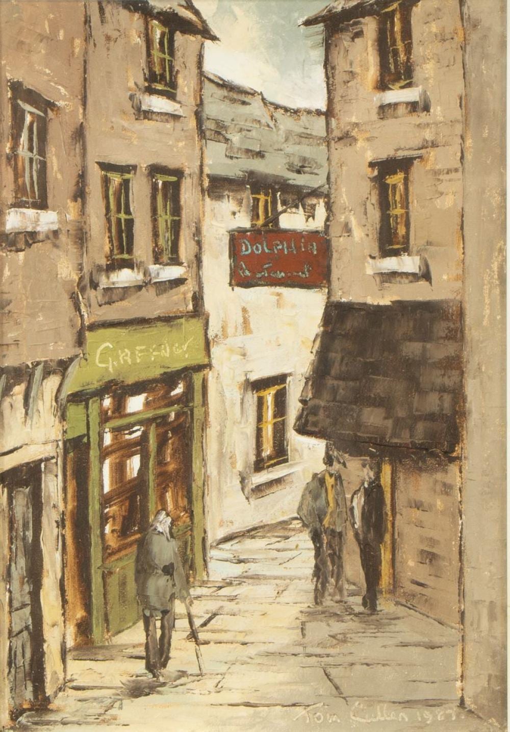 Tom Cullen comparable auction result: tom cullen 1934 2001 dolphin restaurant crampton court dublin