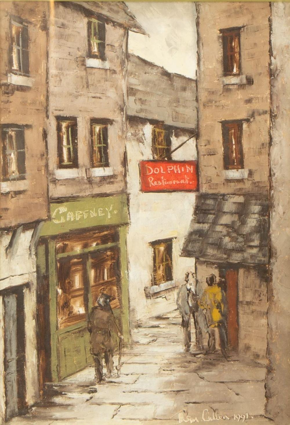 Tom Cullen comparable auction result: tom cullen 1934 2001 dolphin restaurant crampton court dublin
