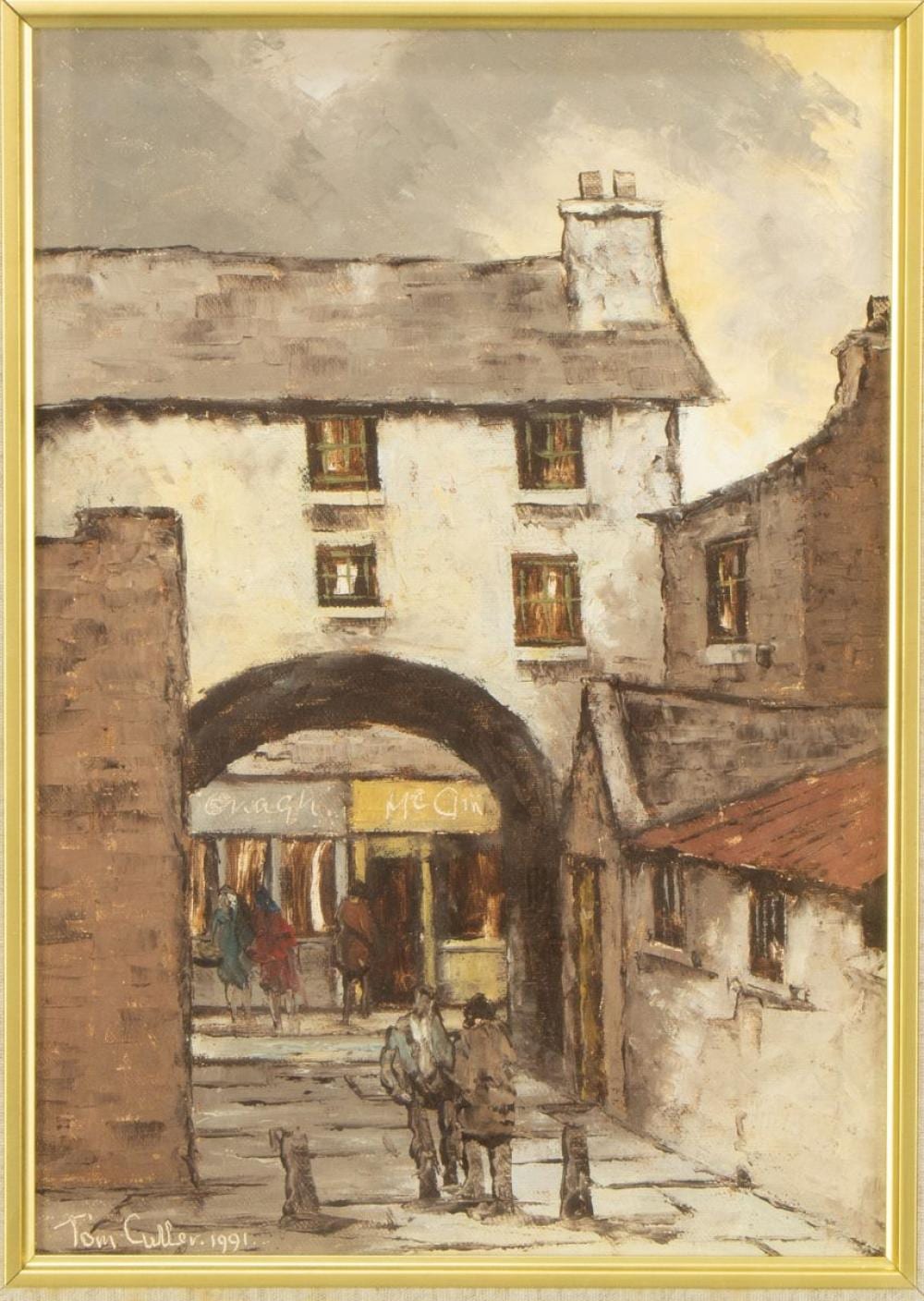 Tom Cullen comparable auction result: tom cullen 1934 2001 straat met poortje te dublin