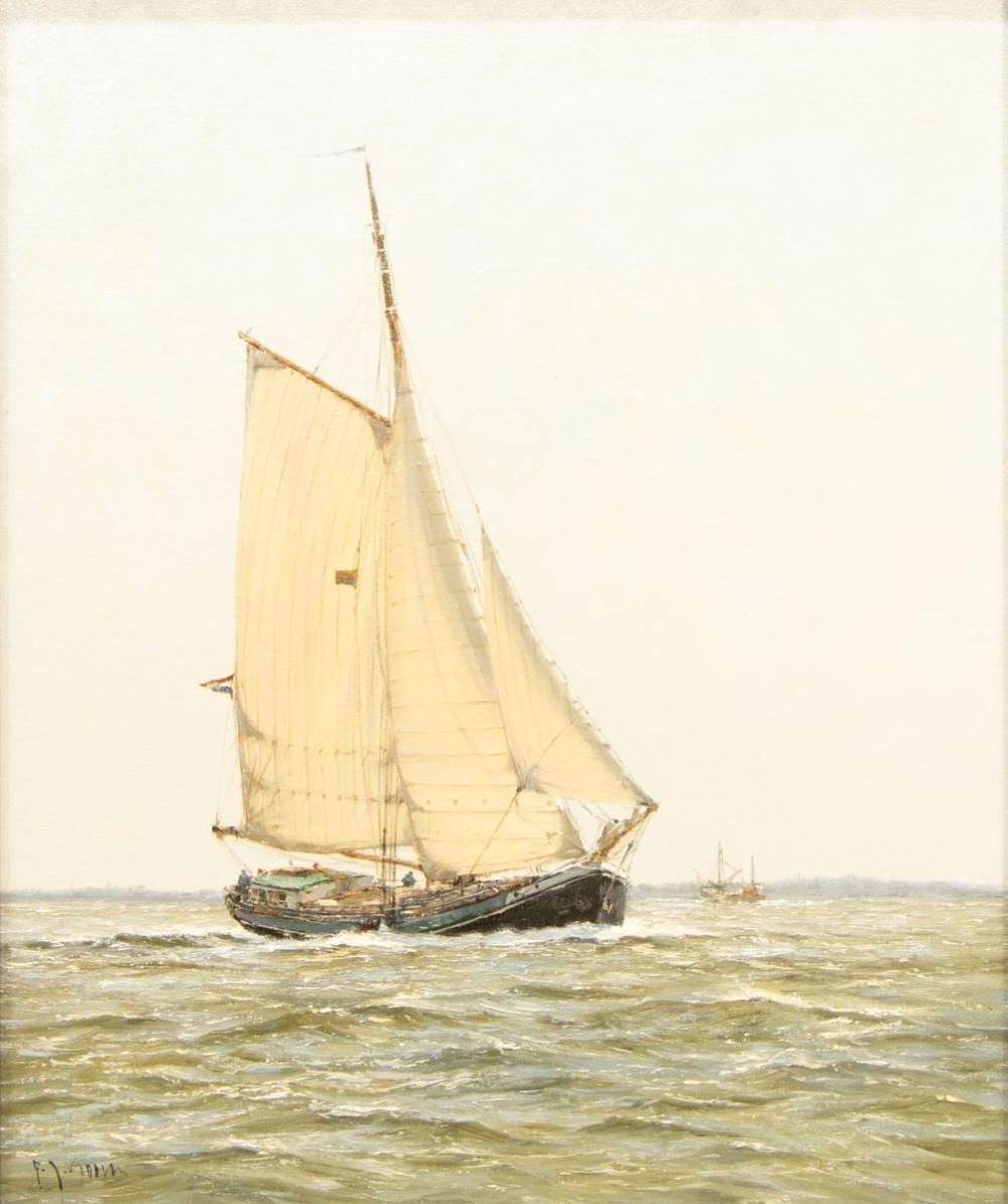 Frits J. Goosen comparable auction result: frits johan goosen 1943 zeilende klipper op het ijsselmeer