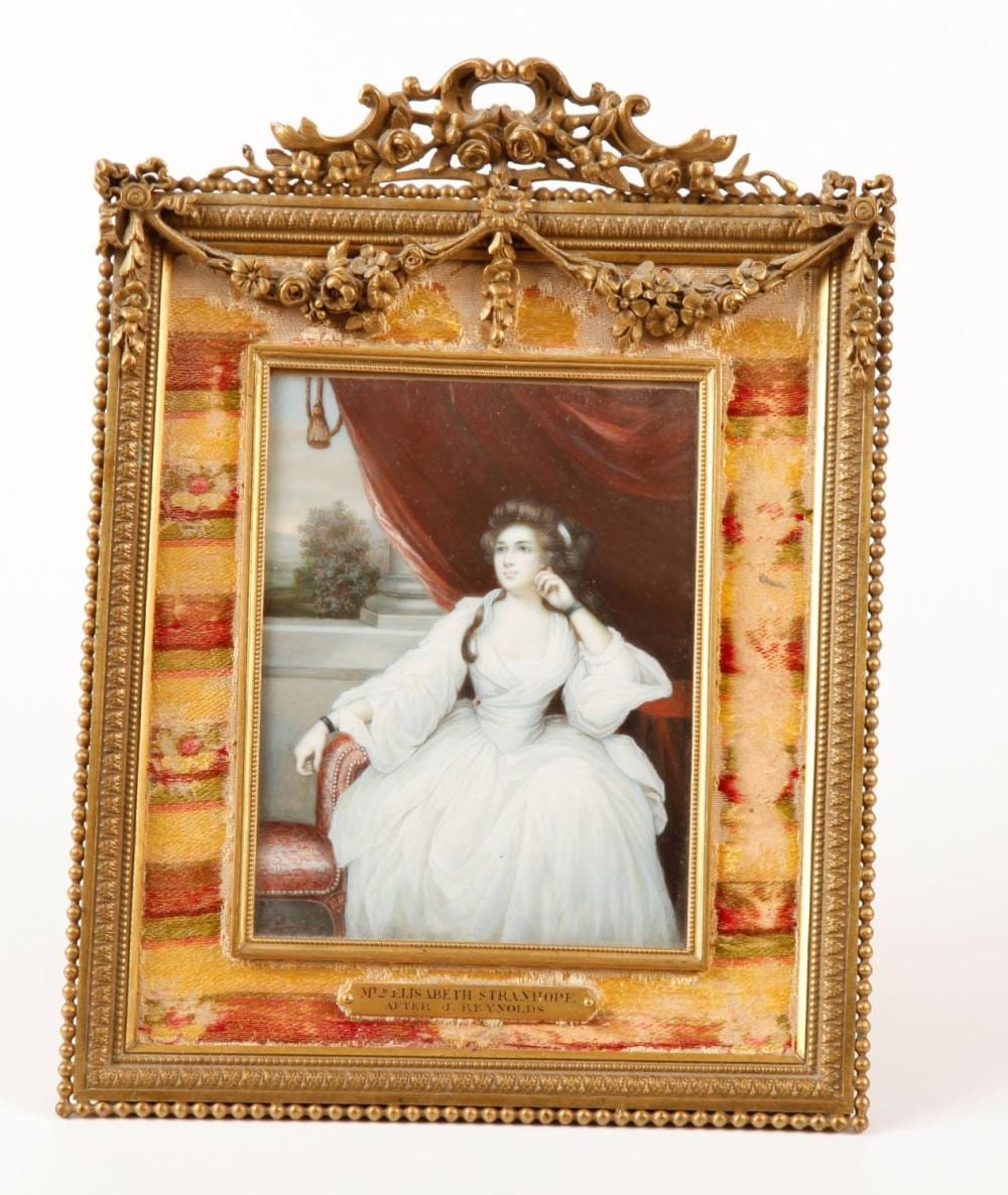 Joshua Reynolds comparable auction result: portrait miniature after joshua reynolds