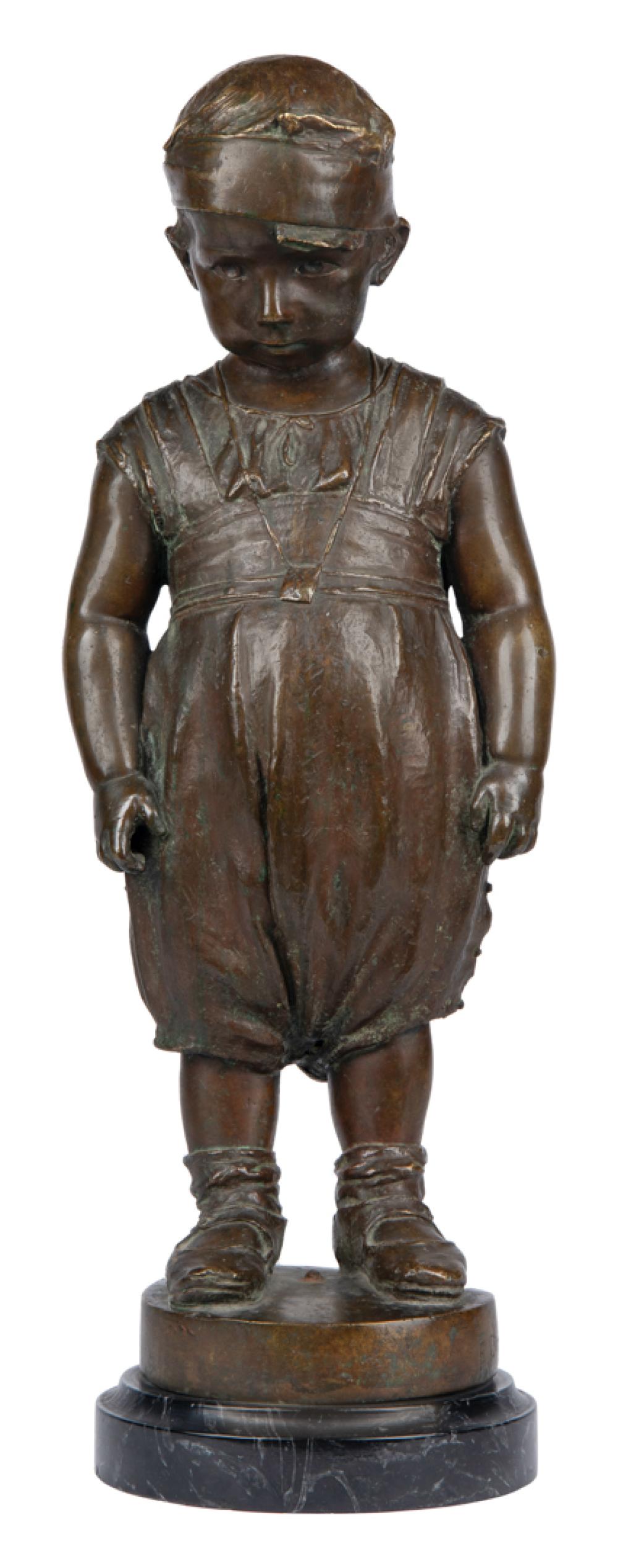 Enric Clarasó comparable auction result: enric claras sant feliu del rac 1857 barcelona 1941 a patinated bronze sculpture of a child