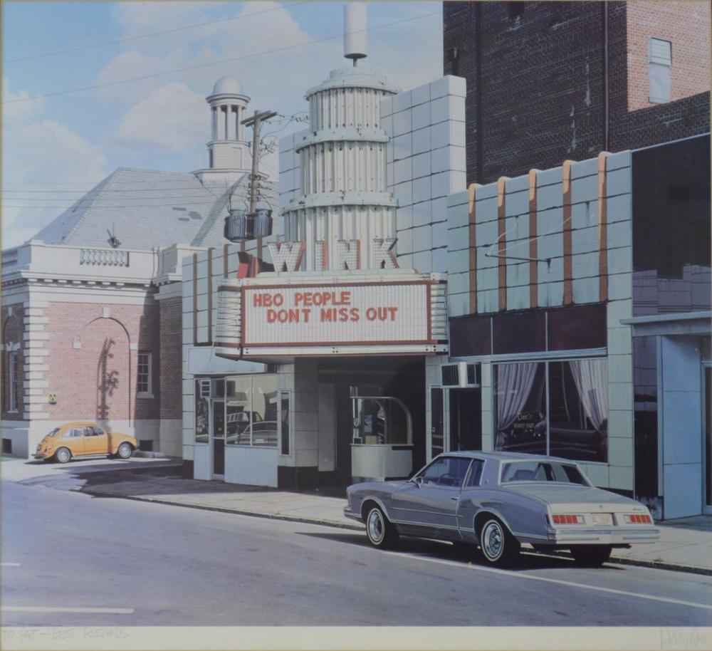 Davis Cone comparable auction result: davis cone signed lithograph wink