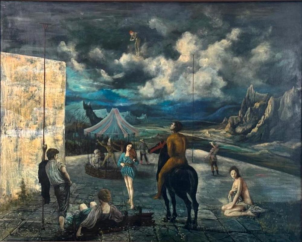 Franco Minei comparable auction result: franco minei oil la vita e sogno